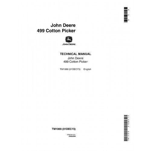 TM1069 John Deere 499 Cotton Pickers Pdf Technical Service Manual 2