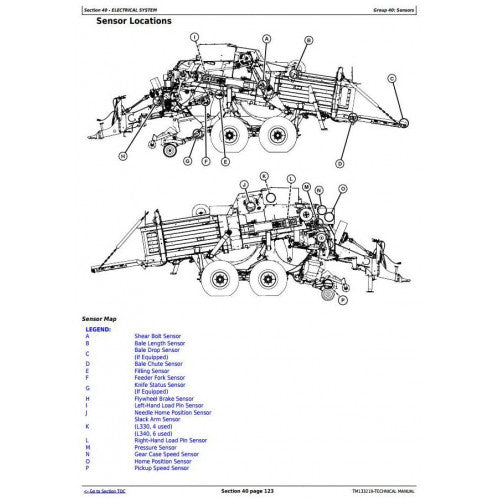 TM133219 John Deere L330, L330C, L340, L340C Hay & forage Large Square Balers Pdf Technical Service Manual 2
