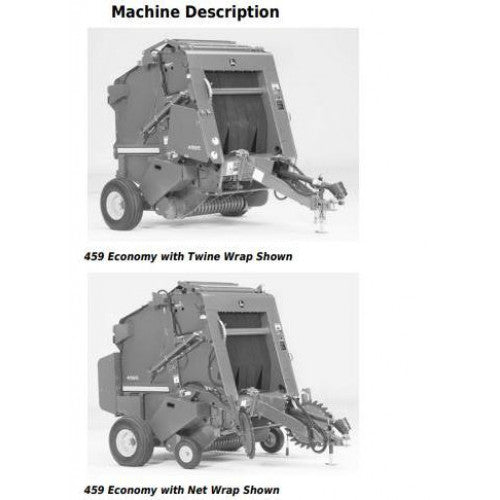 TM140619 John Deere 459 Economy Hay and Forage Round Balers All Inclusive Pdf Technical Service Manual