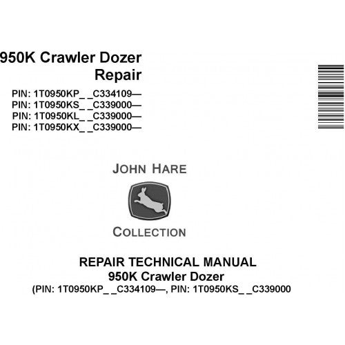 TM14360X19 John Deere 950K Crawler Dozer Pdf Repair Service Technical Manual