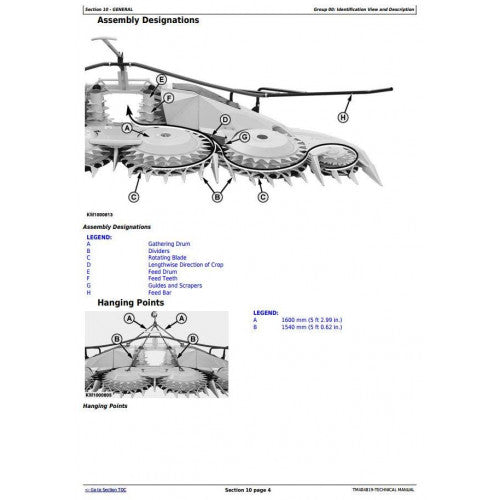 TM404819 John Deere 475 Hay and Forage Rotary Harvesting Units Pdf Technical Service Manual