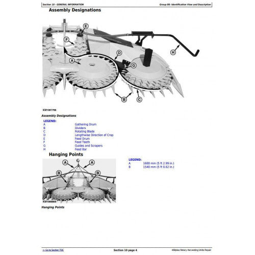 TM405519 John Deere 460 Plus Hay and Forage Rotary Harvesting Units Pdf Technical Service Manual 2