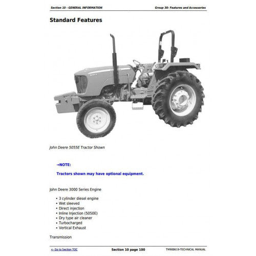 TM900619 John Deere 5050E, 5055E, 5060E, 5065E, 5075E, 5210, 5310 Tractors Pdf Technical Service Manual 3