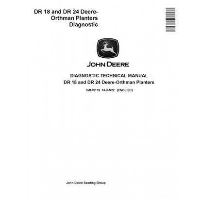 TM169119 John Deere-Orthman DR18 and DR24 Planters Pdf Diagnostic Technical Manual