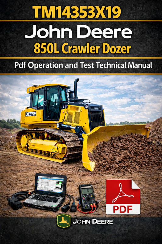 John Deere 850L Crawler Dozer Operation &amp; Test (Diagnostic) Manual (TM14353X19)