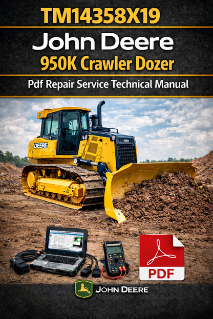 John Deere 950K Crawler Dozer Repair Service Technical Manual (TM14358X19)