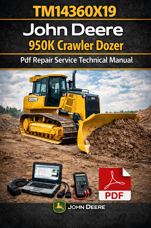 John Deere 950K Crawler Dozer Repair Service Technical Manual (TM14360X19)