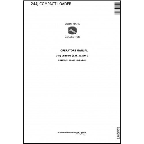 OMT251431 John Deere 244J Compact Loader Pdf Operator's Manual
