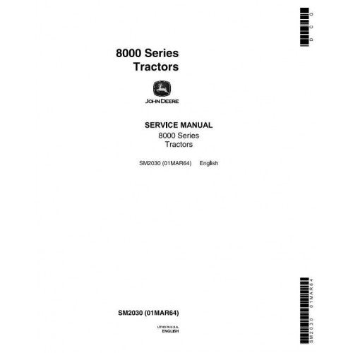 SM2030 John Deere 8010, 8020 Tractor Pdf Repair Service Technical Manual