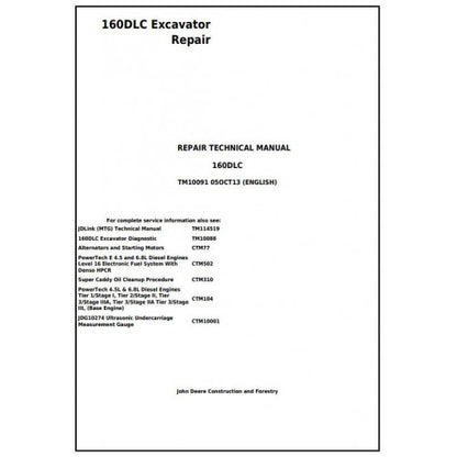 tm10091-john-deere-160dlc-excavator-pdf-technical-service-manual