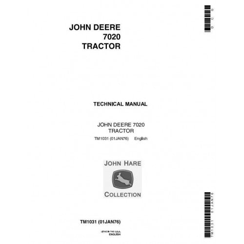 TM1031 John Deere 7020 4WD Articulated Tractor Pdf Technical Service Manual
