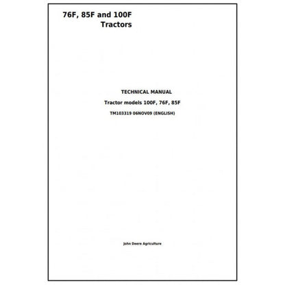tm103319-john-deere-76f-85f-and-100f-tractors-pdf-technical-service-manual