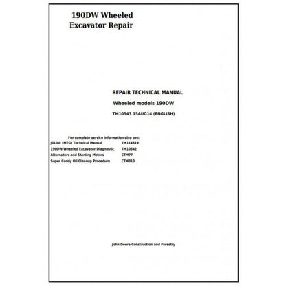 tm10543-john-deere-190dw-wheeled-excavator-pdf-technical-service-manual