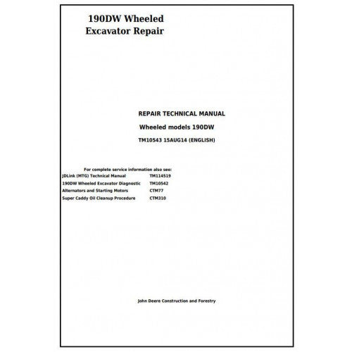 tm10543-john-deere-190dw-wheeled-excavator-pdf-technical-service-manual