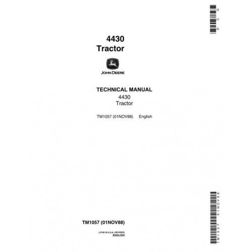 TM1057 John Deere 4430 Tractor Pdf Technical Service Manual