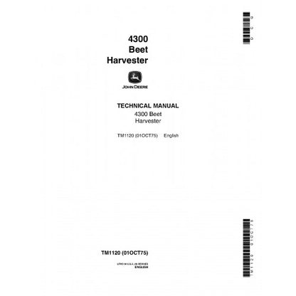 TM1120 John Deere 4300 Beet Harvesters Pdf Technical Service Manual