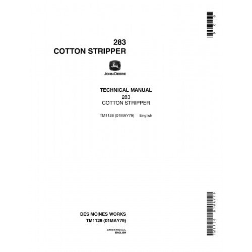 TM1126 John Deere 283 Cotton Strippers Pdf Technical Service Manual