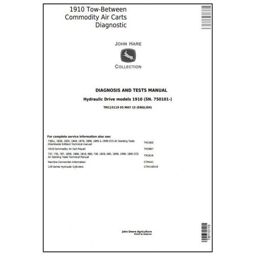 TM115119 John Deere 1910 Hydraulic drv Tow-Between Commodity Air Carts Pdf Diagnosis and Tests Service Manual