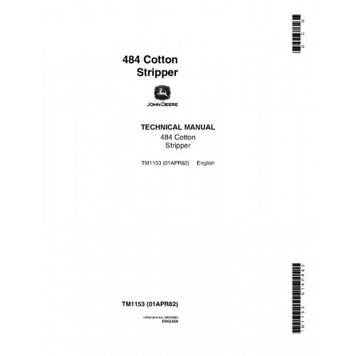 TM1153 John Deere 484 Cotton Strippers Pdf Technical Service Manual