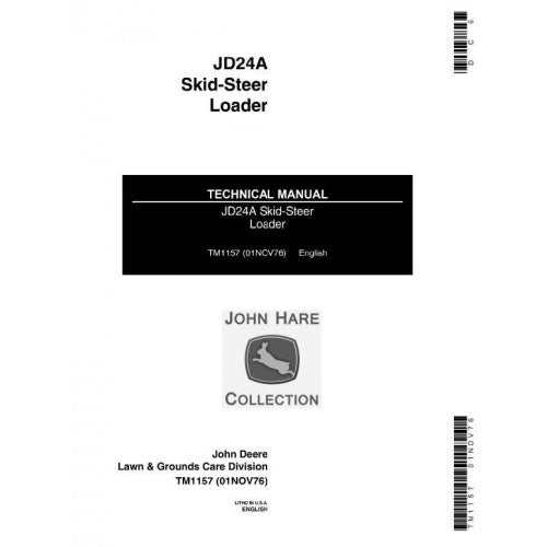 TM1157 John Deere JD24A Skid Steer Loader Pdf Repair Service Technical Manual