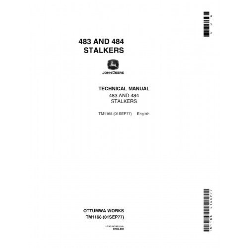 TM1168 John Deere 483 and 484 Stalkers Pdf Technical Service Manual