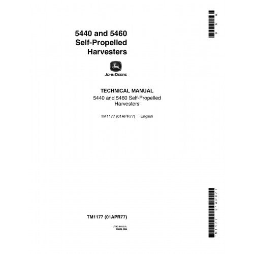 TM1177 John Deere 5440 and 5460 Forage Harvesters Pdf Technical Service Manual