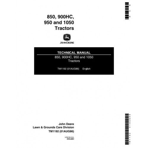 tm1192-john-deere-1050-850-900hc-950-utility-tractor-pdf-technical-service-manual