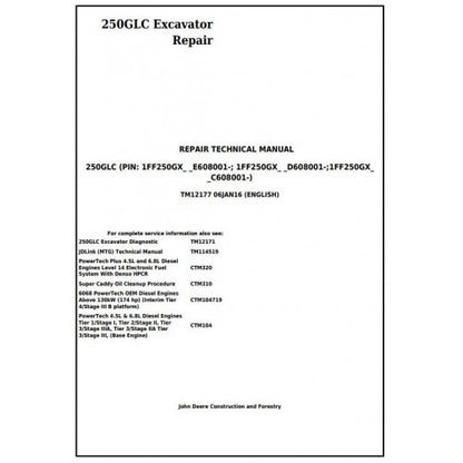 tm12177-john-deere-250glc-excavator-pdf-repair-service-technical-manual