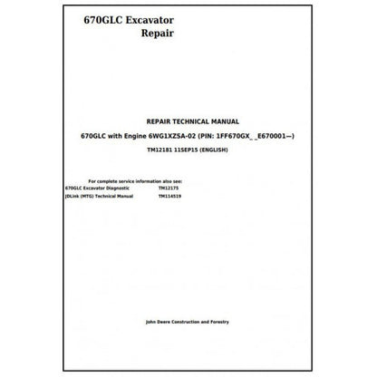 tm12181-john-deere-670glc-excavator-with-engine-6wg1xzsa-02-pdf-repair-service-technical-manual