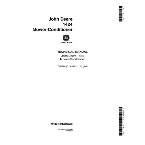 TM1264 John Deere 1424 Mower-Conditioner Pdf Technical Service Manual