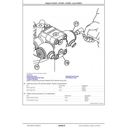 TM13152X19 John Deere Hydraulic Breakers, Hydraulic Hammers Pdf Repair Service Technical Manual 2