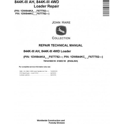 TM14159X19 John Deere 844K-III 4WD Loader Pdf Repair Service Technical Manual