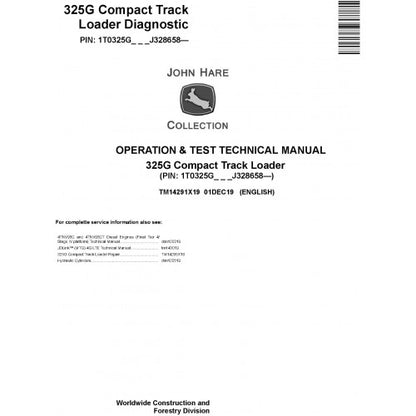 TM14291X19 John Deere 325G Compact Track Loader Pdf Diagnostic, Operation and Test Service Manual
