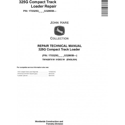 TM14297X19 John Deere 325G Compact Track Loader Pdf Repair Service Technical Manual