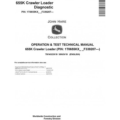 TM14323X19 John Deere 655K Crawler Loader Pdf Operation and Test Technical Manual