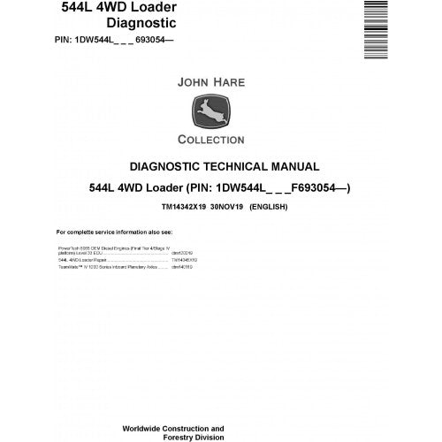 TM14342X19 John Deere 544L 4WD Loader Pdf Diagnostic Technical Manual