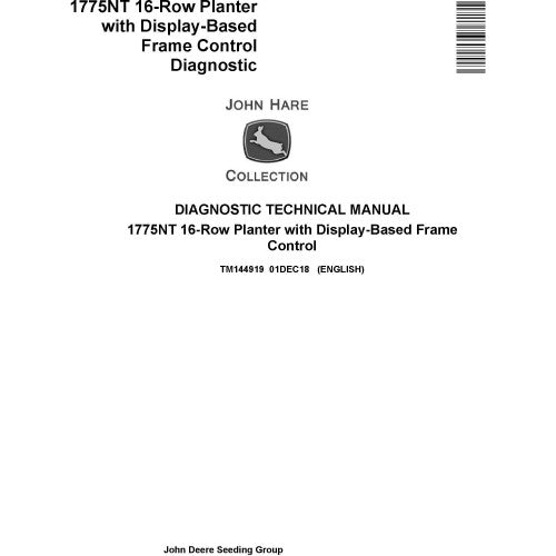TM144919 John Deere 1775NT 16row Planter Pdf Diagnostic Technical Manual
