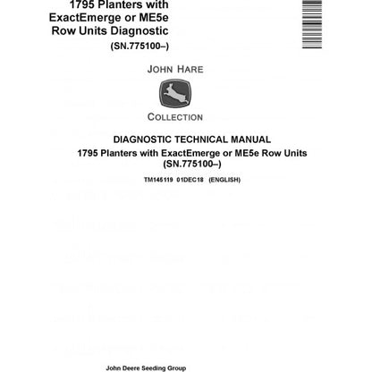 TM145119 John Deere 1795 Planters Pdf Diagnostic Technical Manual