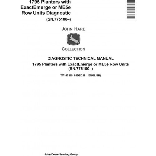 TM145119 John Deere 1795 Planters Pdf Diagnostic Technical Manual