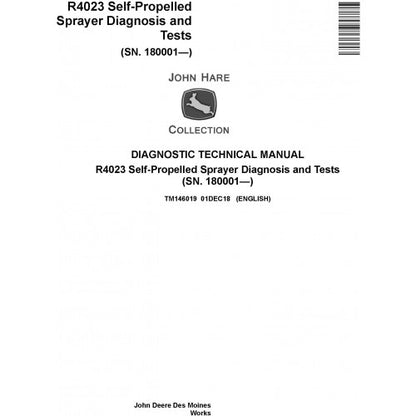 TM146019 John Deere R4023 Self-Propelled Sprayer Pdf Diagnostic Technical Manual