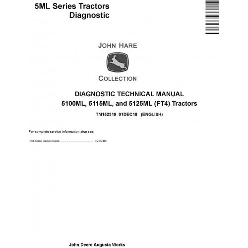 TM152319 John Deere 5100ML, 5115ML, and 5125ML Tractor Pdf Diagnostic Technical Manual