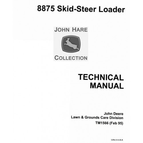 TM1566 John Deere 8875 Skid Steer Loader Pdf Repair Service Technical Manual