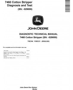 TM2104 John Deere 7460 Cotton Stripper Pdf Diagnostic Technical Manual