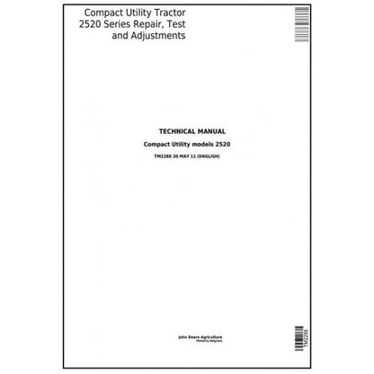 tm2288-john-deere-2520-compact-utility-tractor-pdf-repair-test-and-adjustments-technical-manual