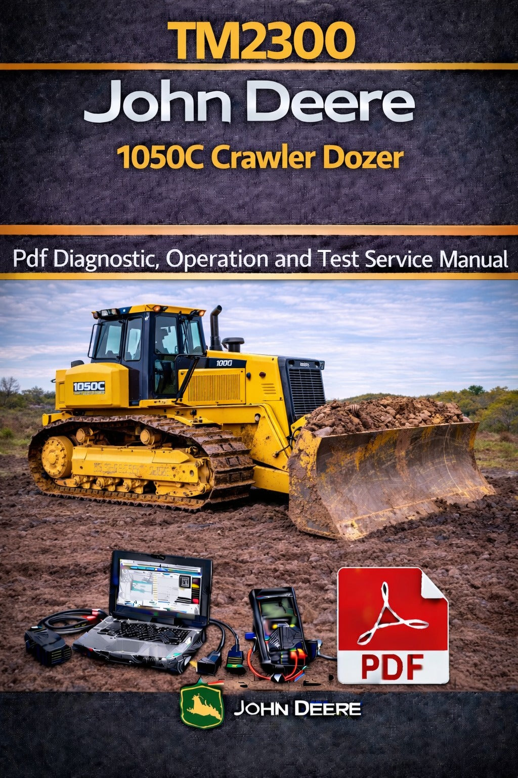 TM2300 John Deere 1050C Crawler Dozer Pdf Diagnostic, Operation and Test Service Manual