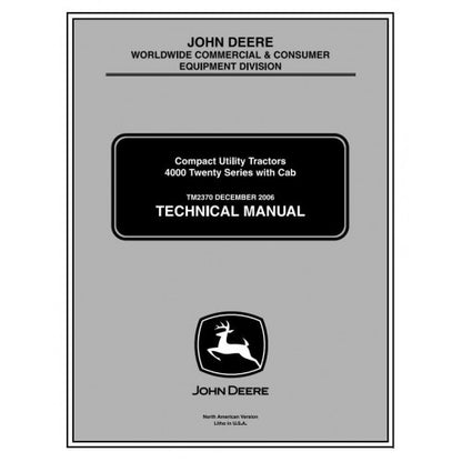TM2370 John Deere 4120, 4320, 4520, 4720 Compact Utility Tractor Pdf Technical Service Manual