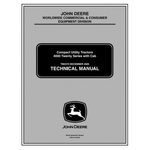 TM2370 John Deere 4120, 4320, 4520, 4720 Compact Utility Tractor Pdf Technical Service Manual