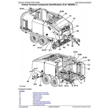 TM3301 John Deere 678 Hay and Forage Wrapping Baler PDF Diagnostic and Repair Technical Manual