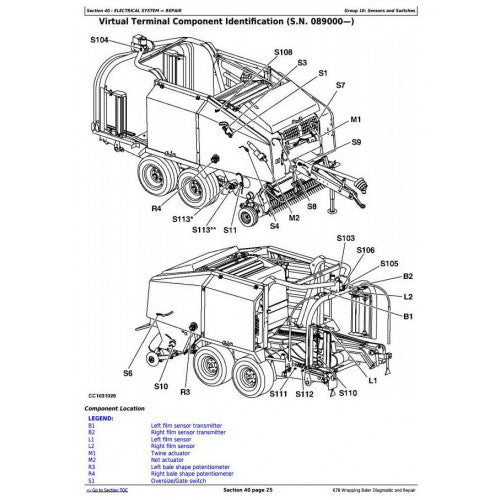 TM3301 John Deere 678 Hay and Forage Wrapping Baler PDF Diagnostic and Repair Technical Manual