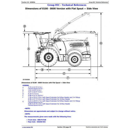 TM407019 John Deere 8100, 8200, 8300, 8400, 8500, 8600, 8700, 8800 Forage Harvesters Pdf Diagnosis and Tests Service Manual 2